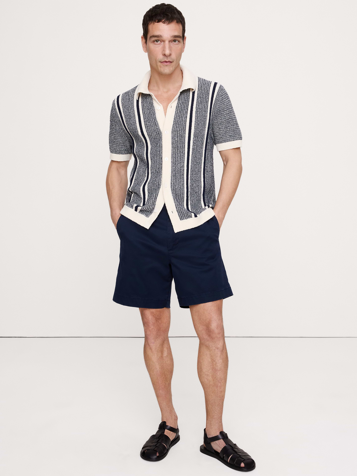 Image number 1 showing, Textured Stripe Sweater Polo