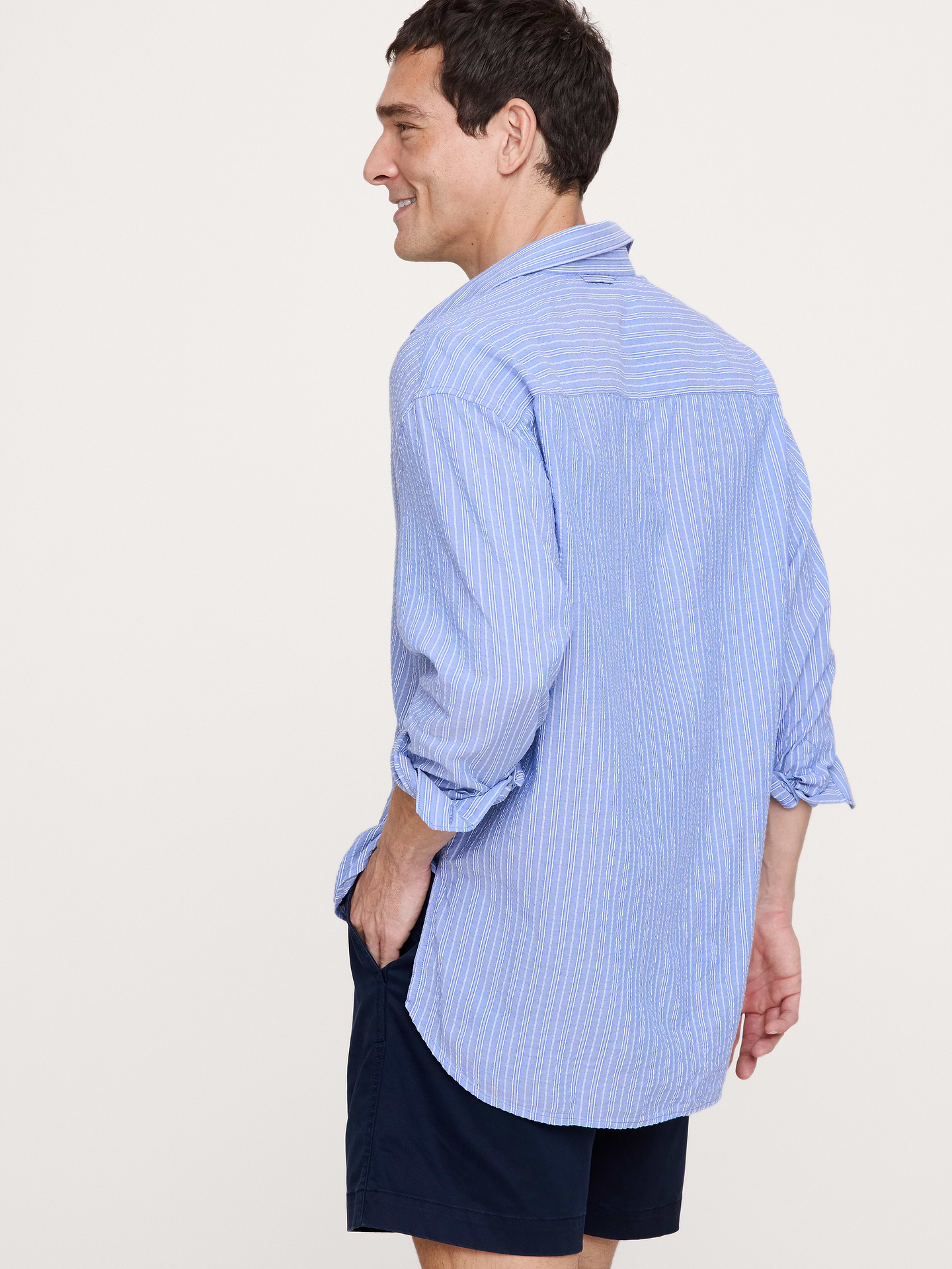 Image number 2 showing, Relaxed-Fit Stripe Seersucker Shirt