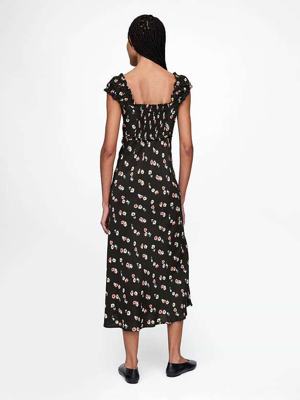 Crepe Sweetheart Maxi Dress
