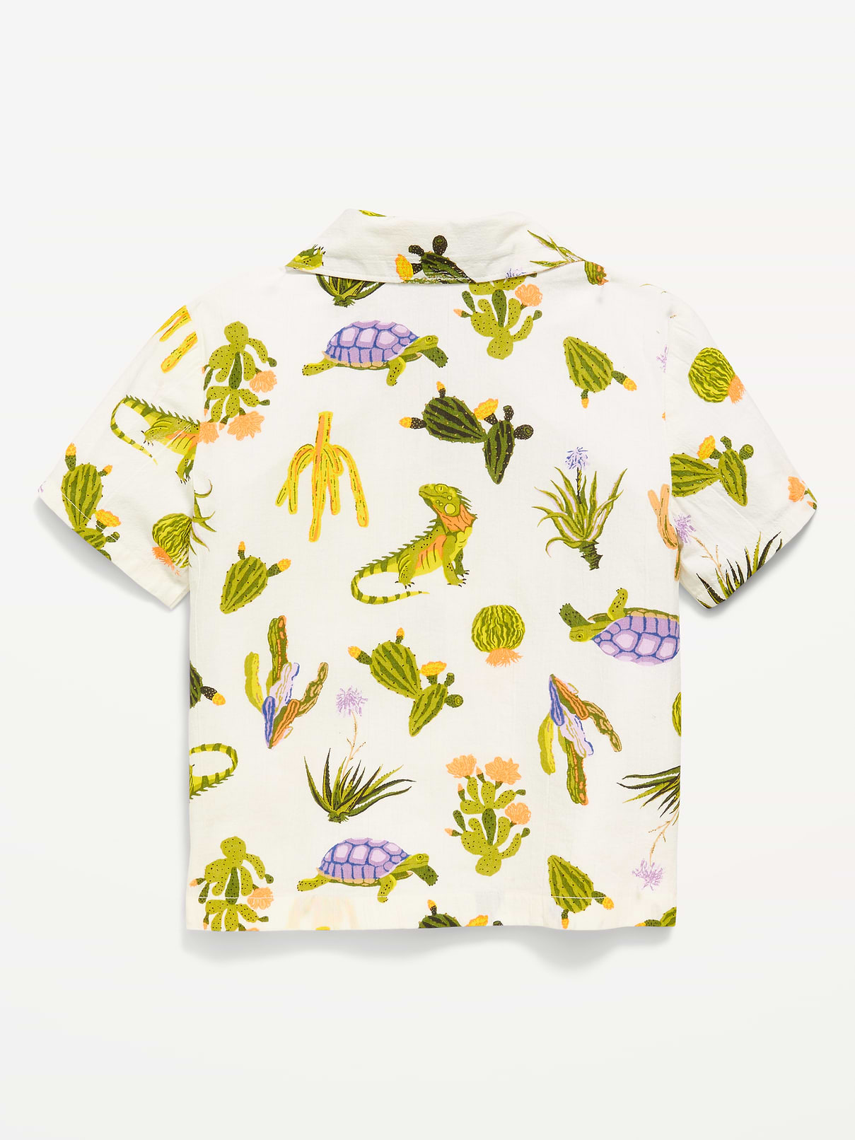 Image number 3 showing, Printed Short-Sleeve Crinkled Pocket Shirt for Toddler Boys