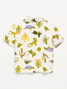 Image number 3 showing, Printed Short-Sleeve Crinkled Pocket Shirt for Toddler Boys