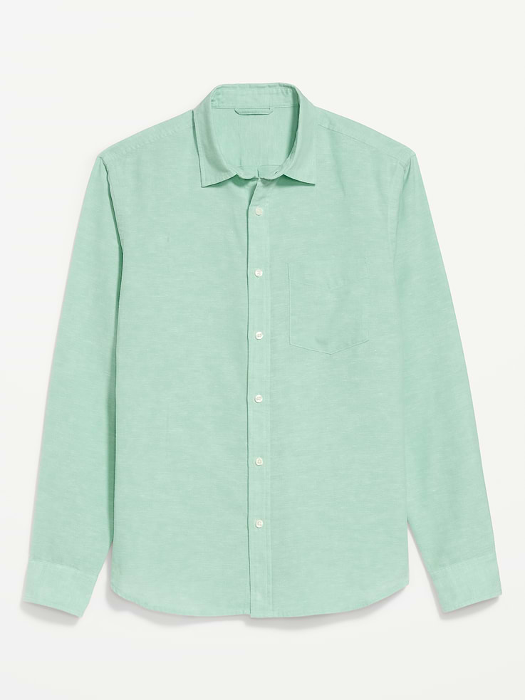 Image number 4 showing, Classic Fit Linen-Blend Shirt