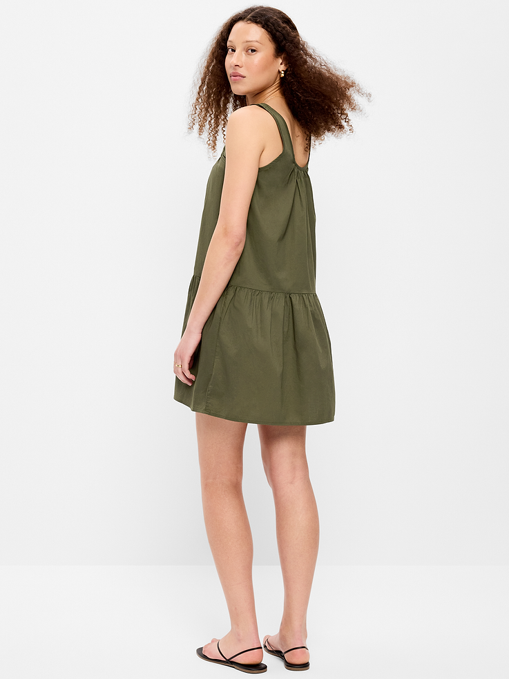Image number 2 showing, Drop-Waist Swing Mini Dress