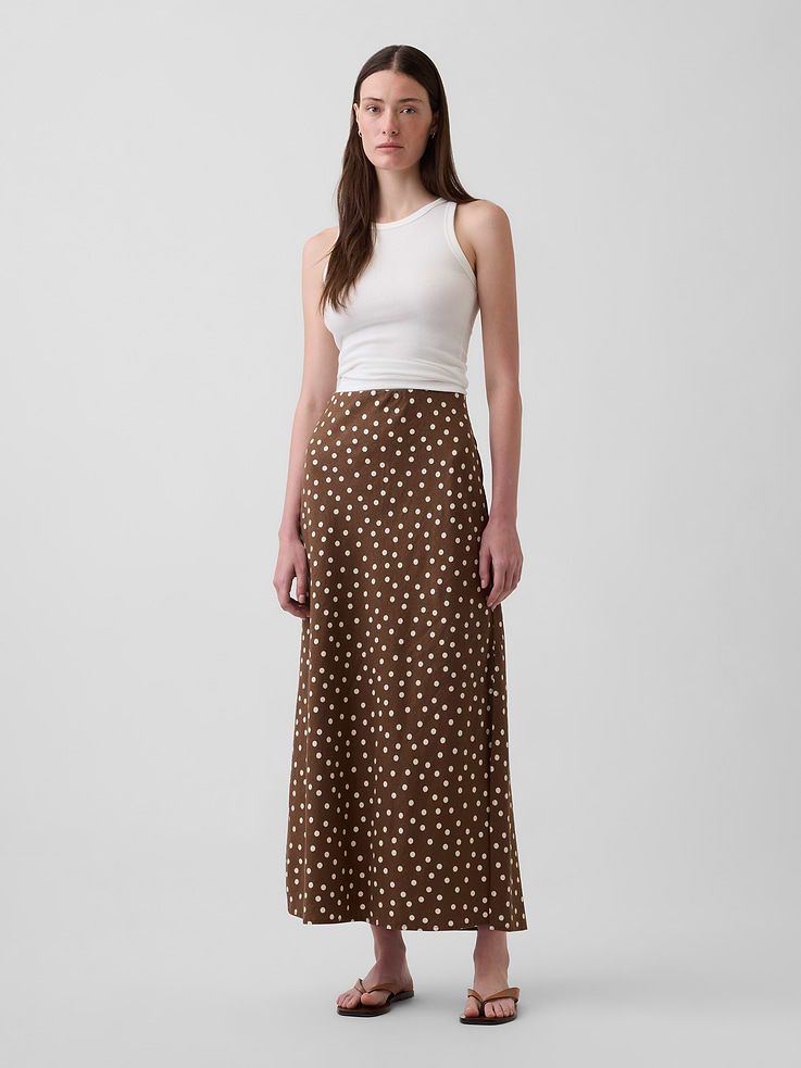 Image 1 de 5, Lin classique au confort supérieur. Vêtement confectionné avec soin pour une douceur et une respirabilité optimales. Un tombé impeccable., Mélange de lin épais et doux., Taille élastique., Fente sur le côté., Certains modèles avec motif sur l’ensemble., Ce produit a été fabriqué dans une usine qui investit dans l’égalité des genres et l’autonomisation des femmes grâce au programme Reimagining Industry to Support Equality (RISE). Pour en savoir plus, visitez gapinc.com/equite ., Produit #894387