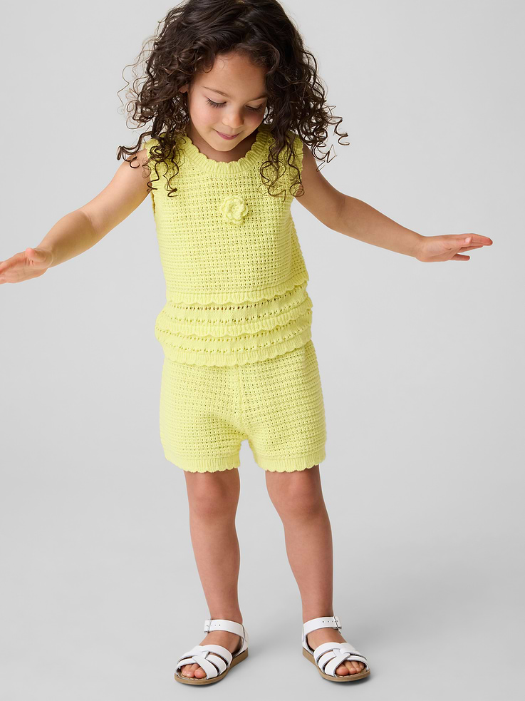 Image number 1 showing, Baby & Toddler Crochet Pull-On Shorts