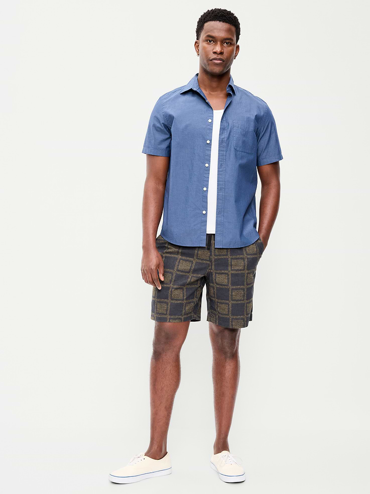 Image number 1 showing, Linen-Blend Jogger Shorts -- 7-inch inseam