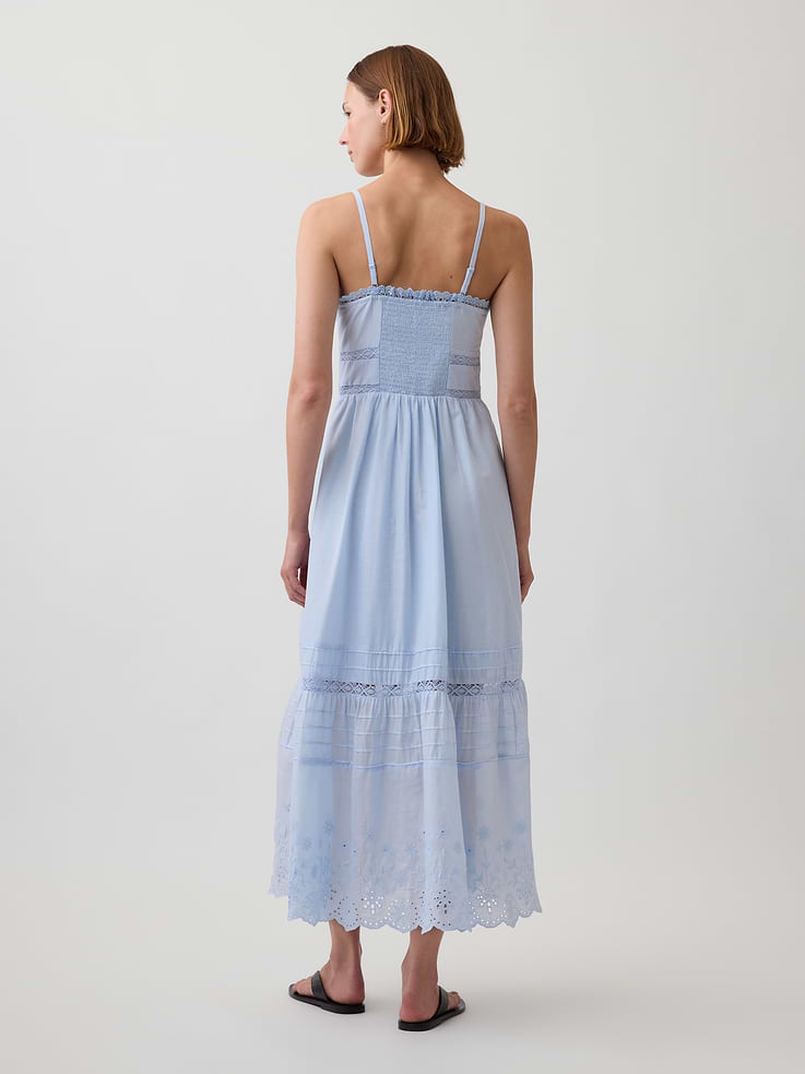 Image number 2 showing, Lace-Trim Button-Front Maxi Dress