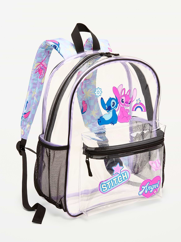 Sac à dos transparent Stitch et Angel de Disney © pour fille