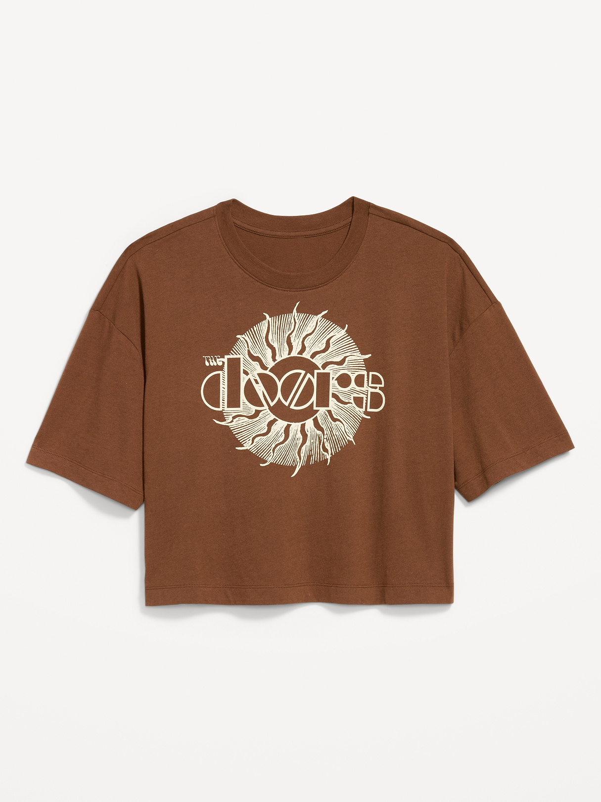 トップス At Last UNDER SHIRT The Doors™ Crew-Neck Oversized Crop T-Shirt | Old Navy