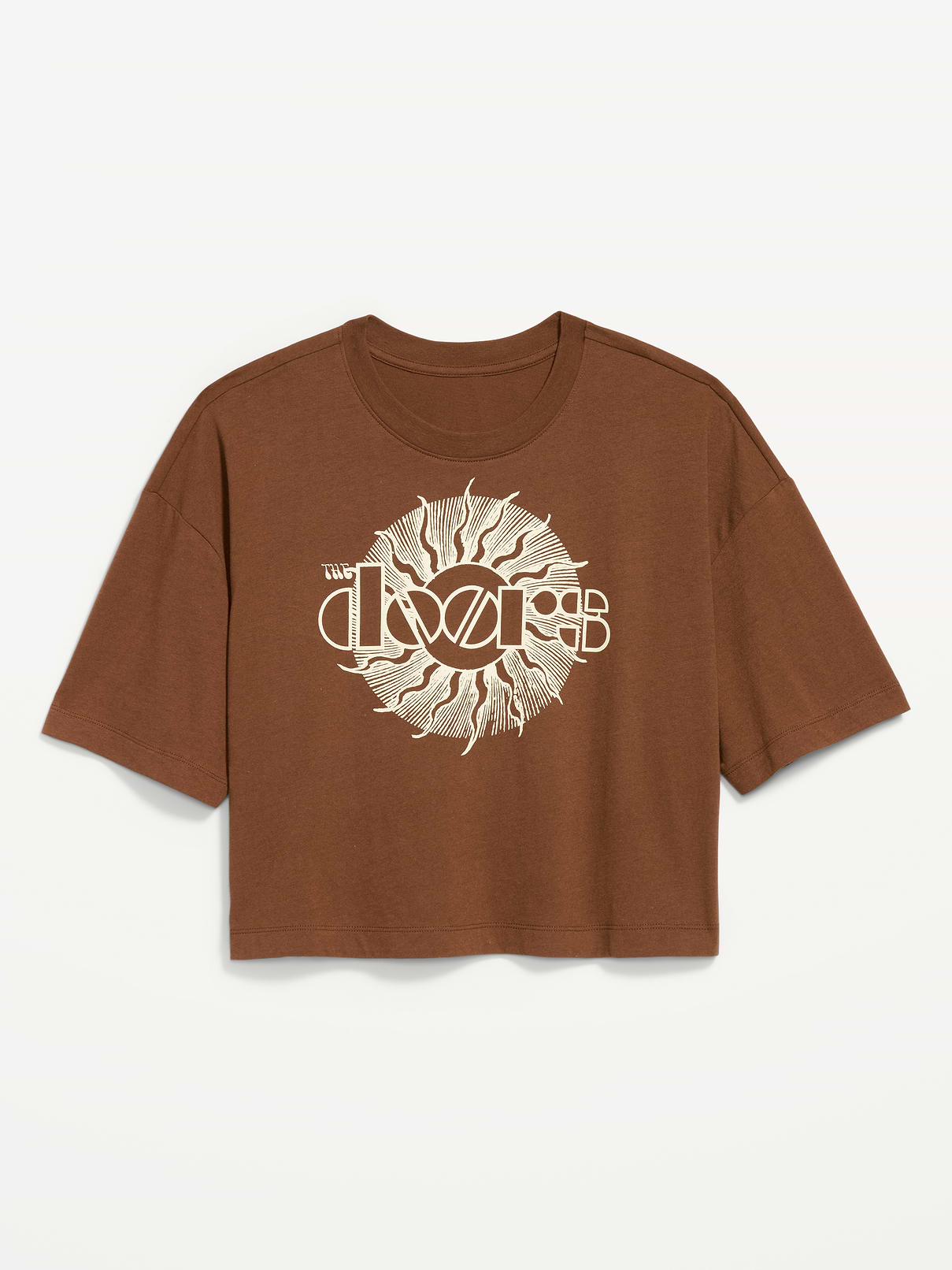Image 5 of 5, The Doors™ Crew-Neck Oversized Crop T-Shirt