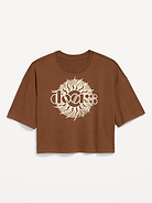 Image 5 of 5, The Doors™ Crew-Neck Oversized Crop T-Shirt