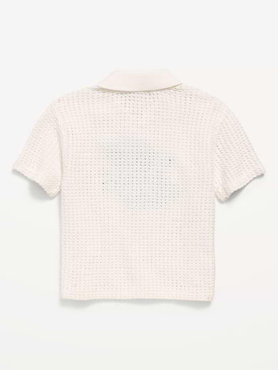 Image number 3 showing, Oversized Collared Graphic Sweater for Toddler Boys