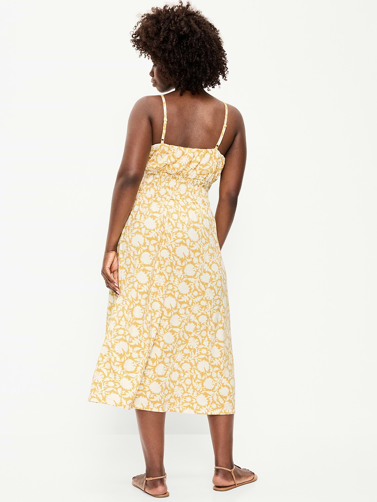 Image number 8 showing, Fit & Flare Jersey Smocked-Waist Midi Dress