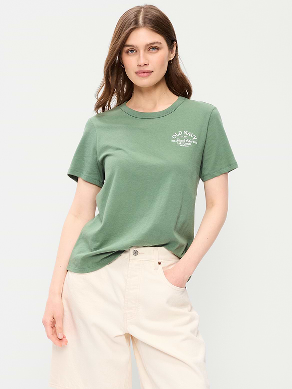 T-shirt passe-partout ras du cou à logo imprimé