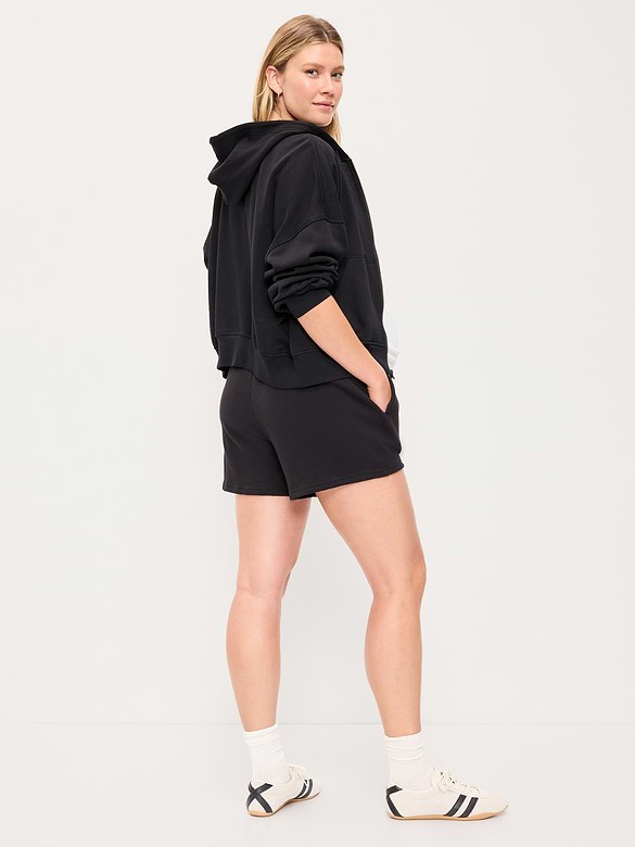 Maternity Fleece Pull-On Shorts -- 5-inch inseam