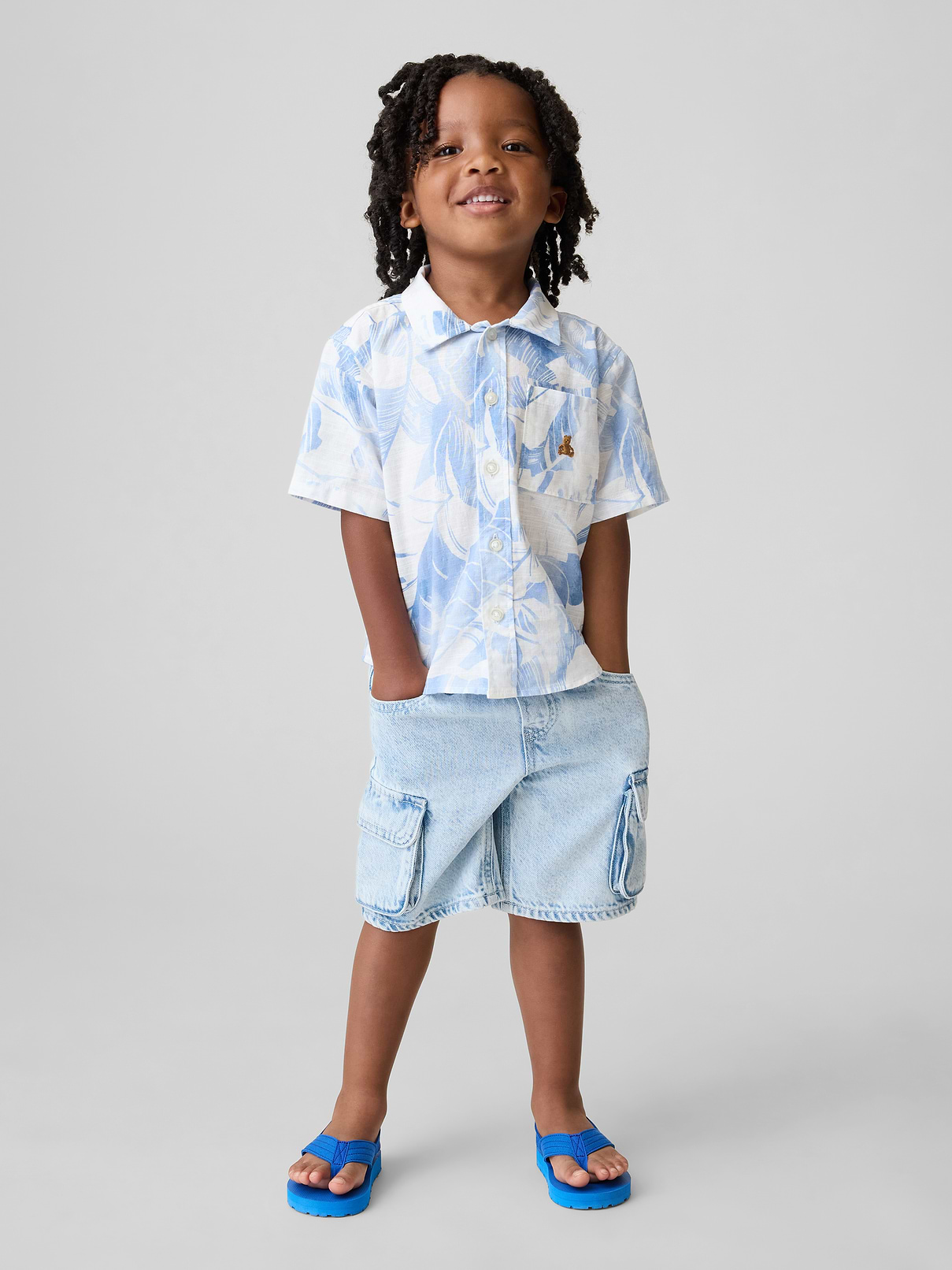Baby & Toddler UltraSoft Denim Pull-On Cargo Shorts