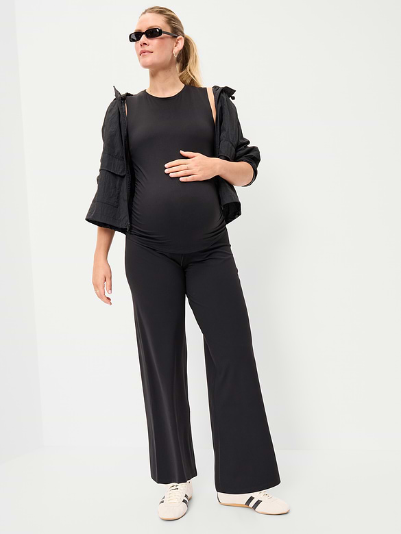 Maternity Full-Panel StudioSmooth Wide-Leg Pants