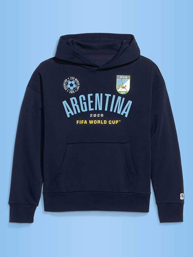 L'image numéro 3 présente Chandail à capuchon surdimensionné de la Coupe du monde de la FIFA 26™, Argentine pour homme