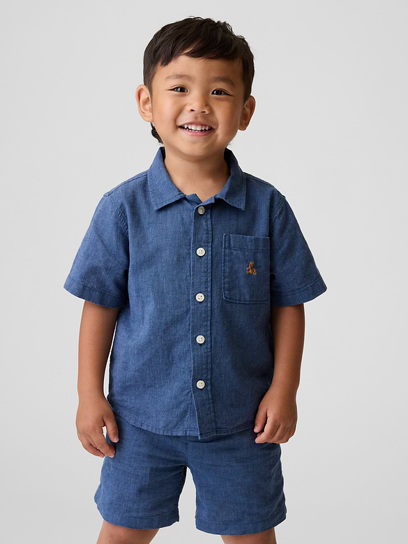 Chemise en lin et coton pour Bébé et Tout-petit