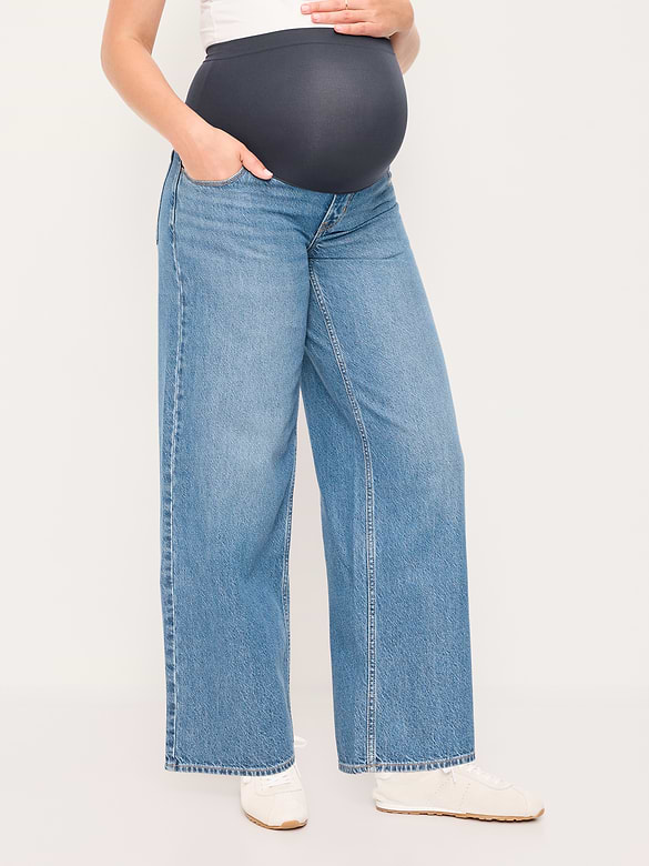 Maternity Full-Panel Wow Baggy Jeans