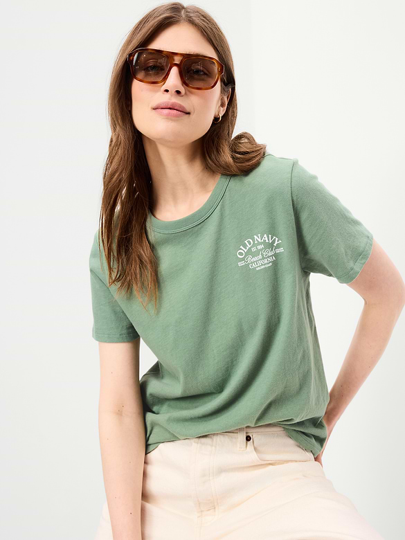 T-shirt passe-partout ras du cou à logo imprimé