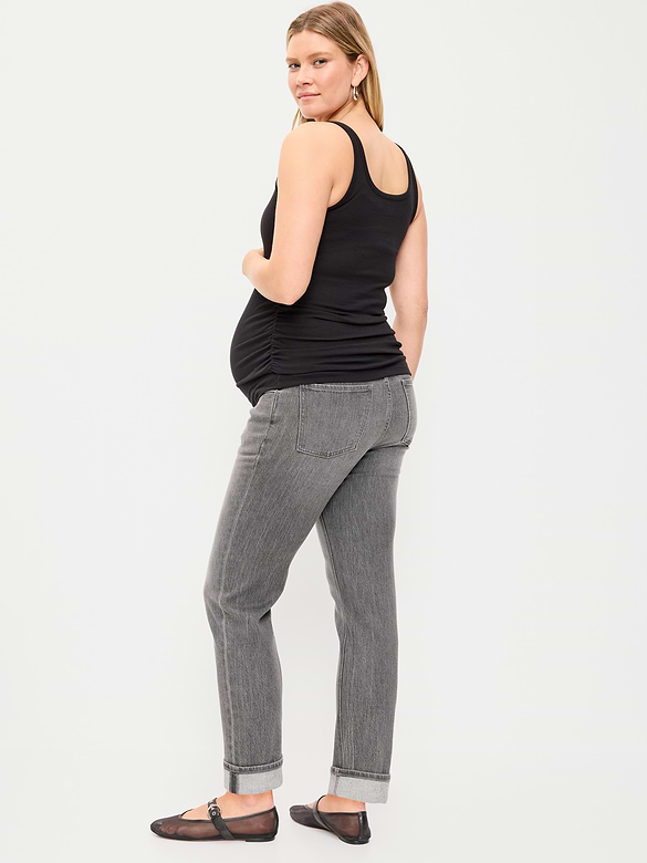 Maternity Full-Panel Wow Boyfriend Jeans