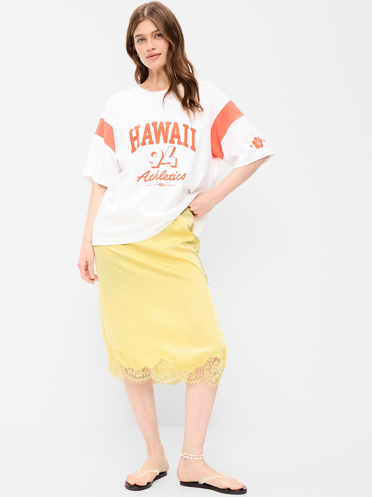 Image number 1 showing, Lace Slip Midi Skirt