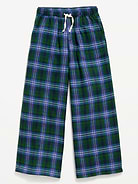 Image number 1 showing, Pull-On Wide-Leg Flannel Plaid Pants for Girls