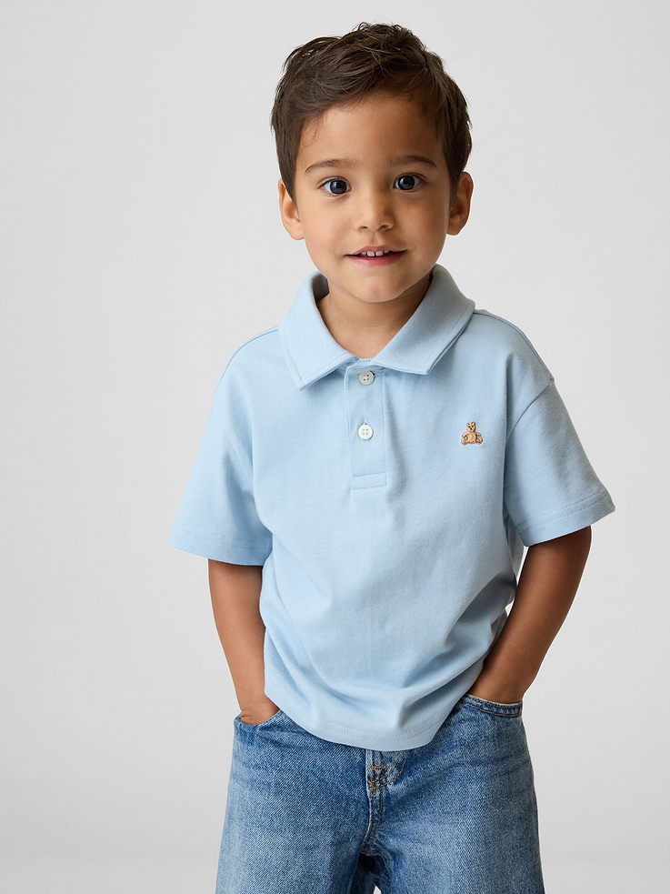 Image number 1 showing, Baby & Toddler Boxy Polo Shirt