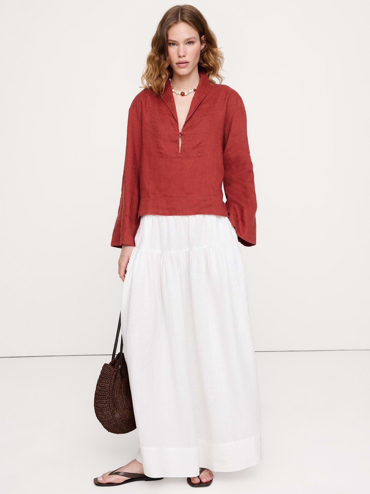 Image number 1 showing, Linen Popover Top