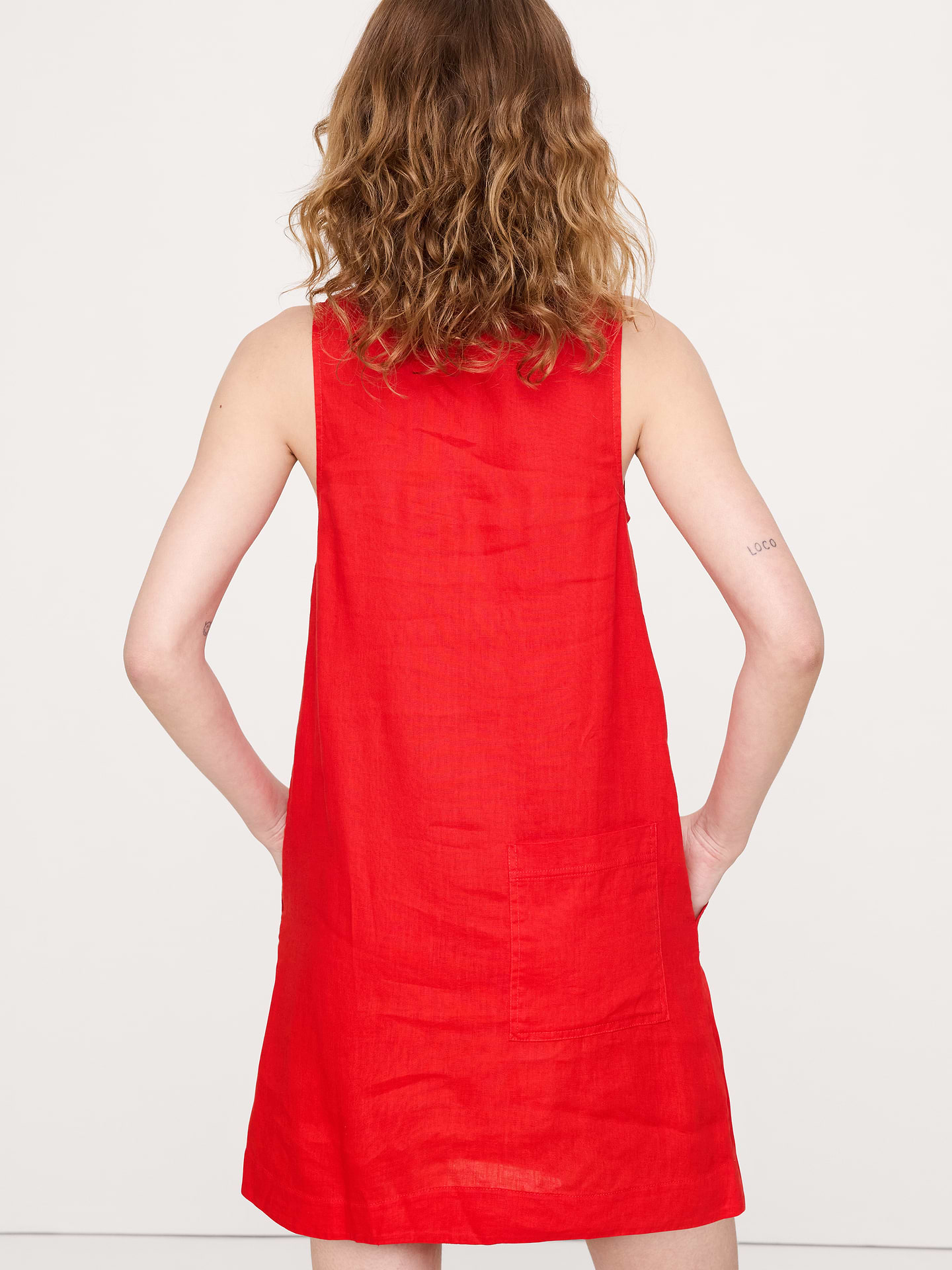 Image number 7 showing, Linen Shift Dress