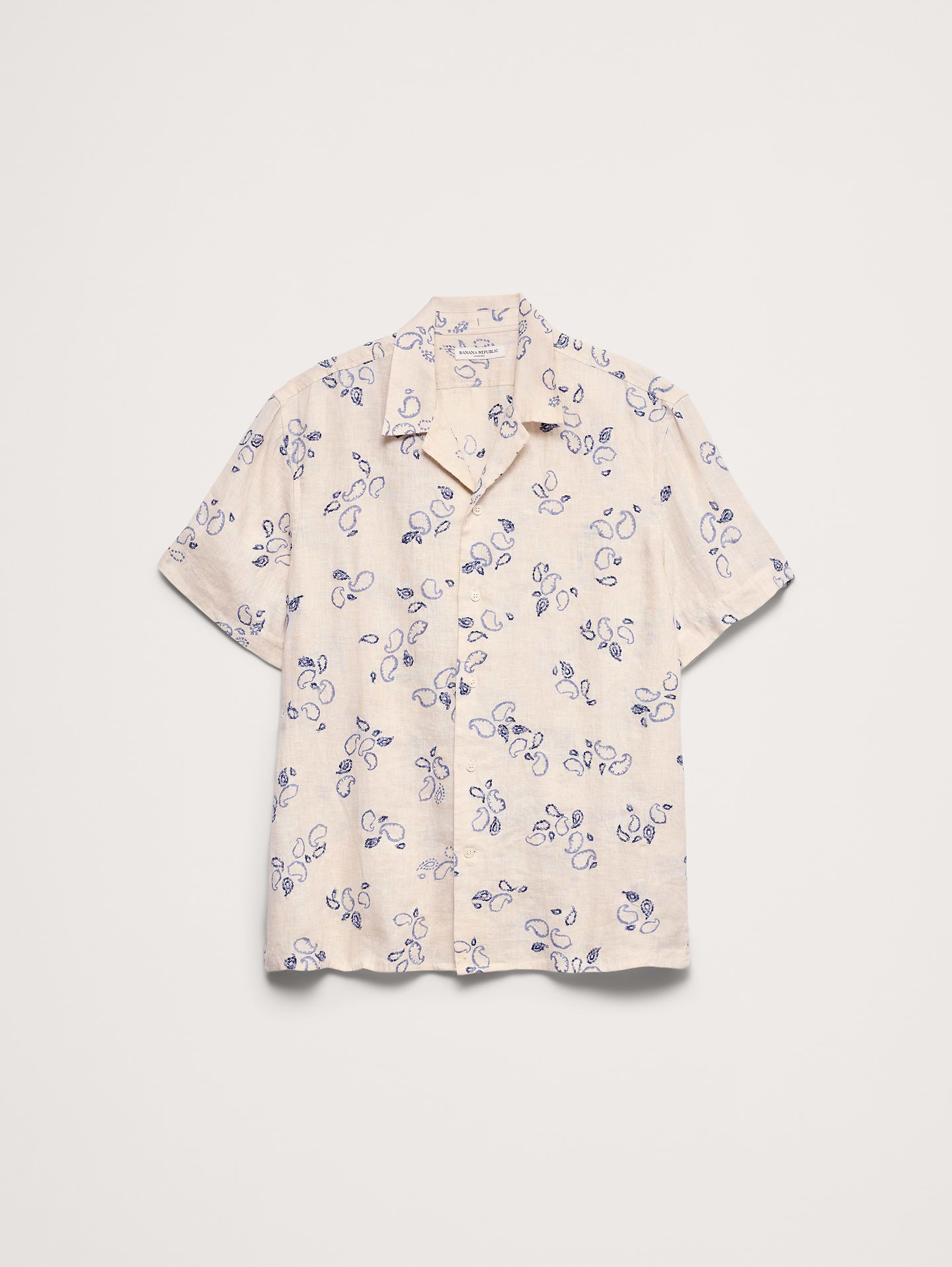 Image number 4 showing, Standard-Fit Embroidered Linen Resort Shirt