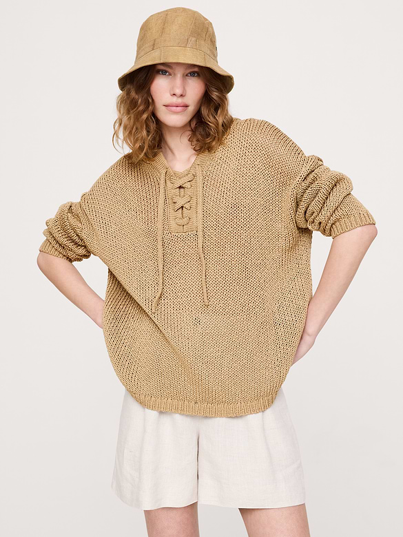 Coastal Cotton Beach Hooded Sweater