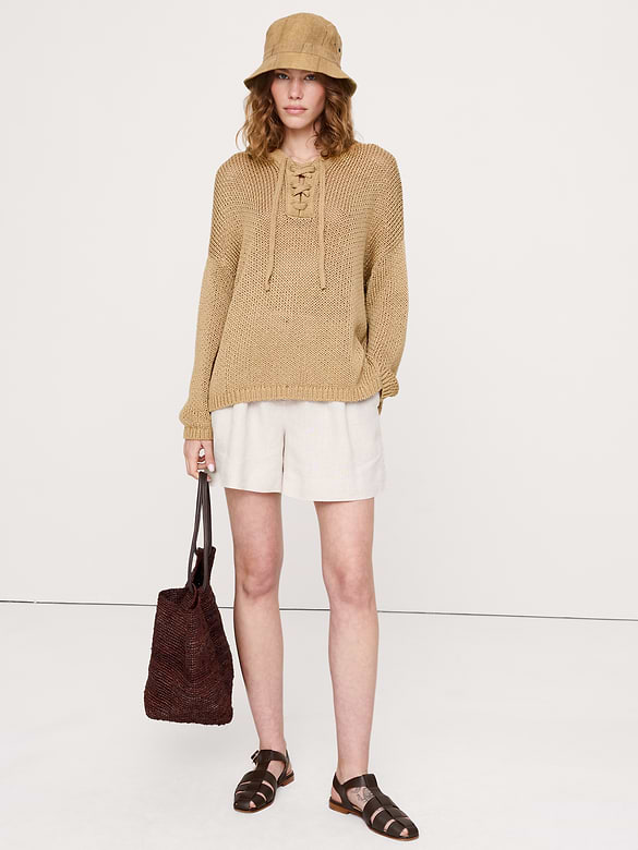 Coastal Cotton Beach Hooded Sweater