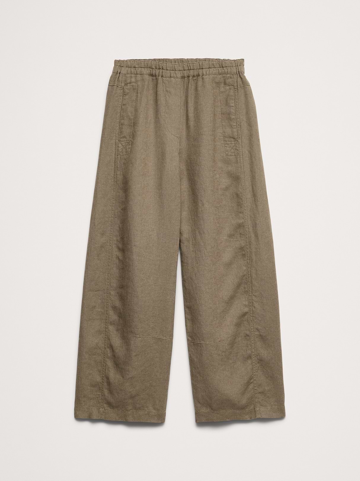 Mid-Rise Relaxed Painter Pull-On Pant in Linen | Banana Republic