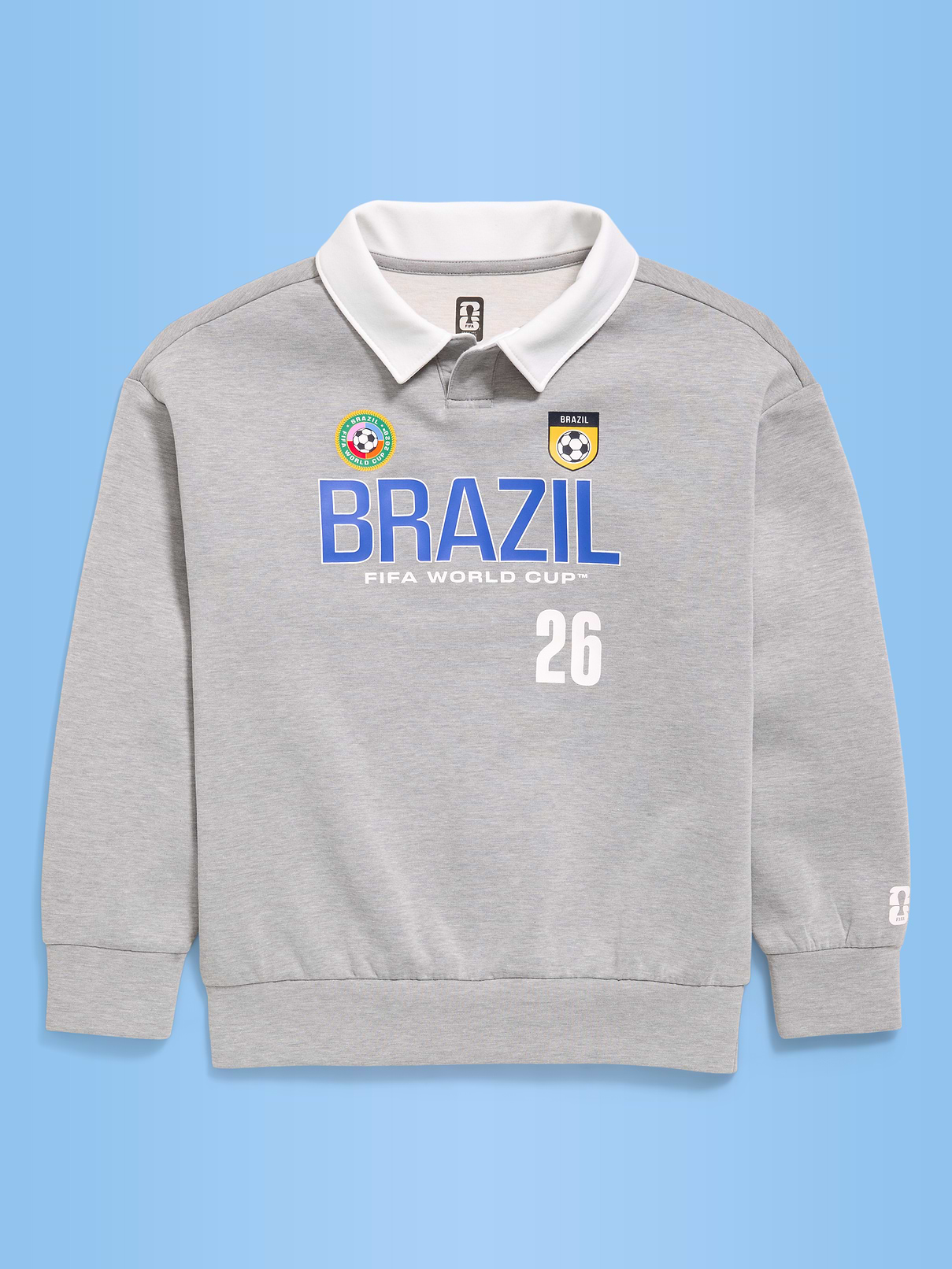 L'image numéro 2 présente Chandail à col en Molleton dynamique à imprimé de la Coupe du monde de la FIFA 26™, Brésil pour enfant