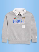 L'image numéro 2 présente Chandail à col en Molleton dynamique à imprimé de la Coupe du monde de la FIFA 26™, Brésil pour enfant