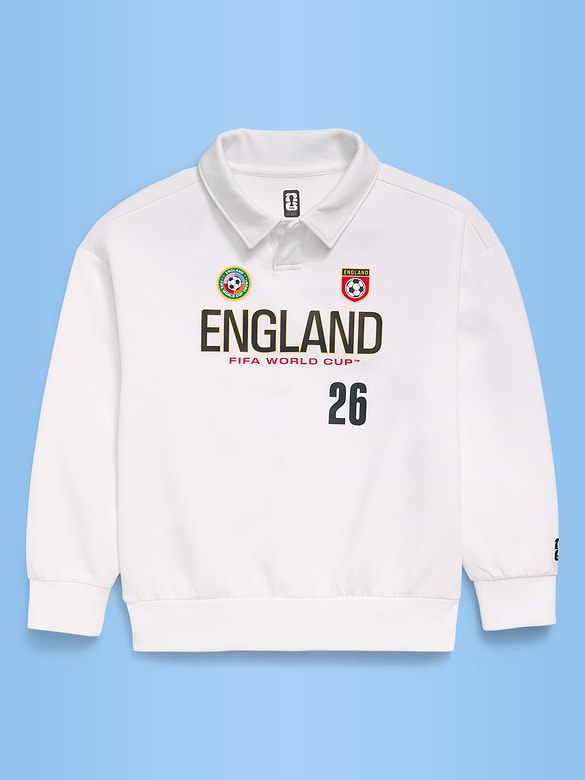 FIFA World Cup 26™ England Dynamic Fleece Collared Graphic Sweatshirt for Kids