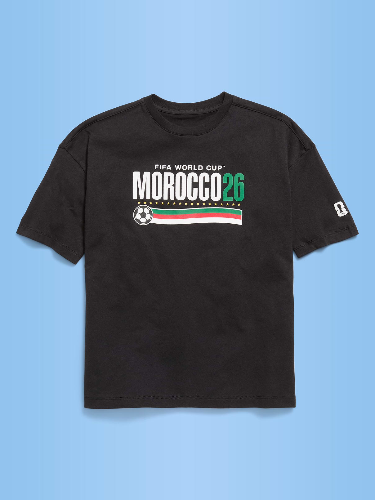 L'image numéro 1 présente T-shirt surdimensionné à imprimé Coupe du monde de la FIFA 26™, Maroc pour garçon