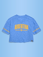 Image number 2 showing, FIFA World Cup 26™ Argentina Boxy Lace V-Neck T-Shirt for Girls