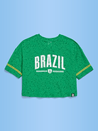 Image 2 of 3, FIFA World Cup 26™ Brazil Boxy Lace V-Neck T-Shirt for Girls