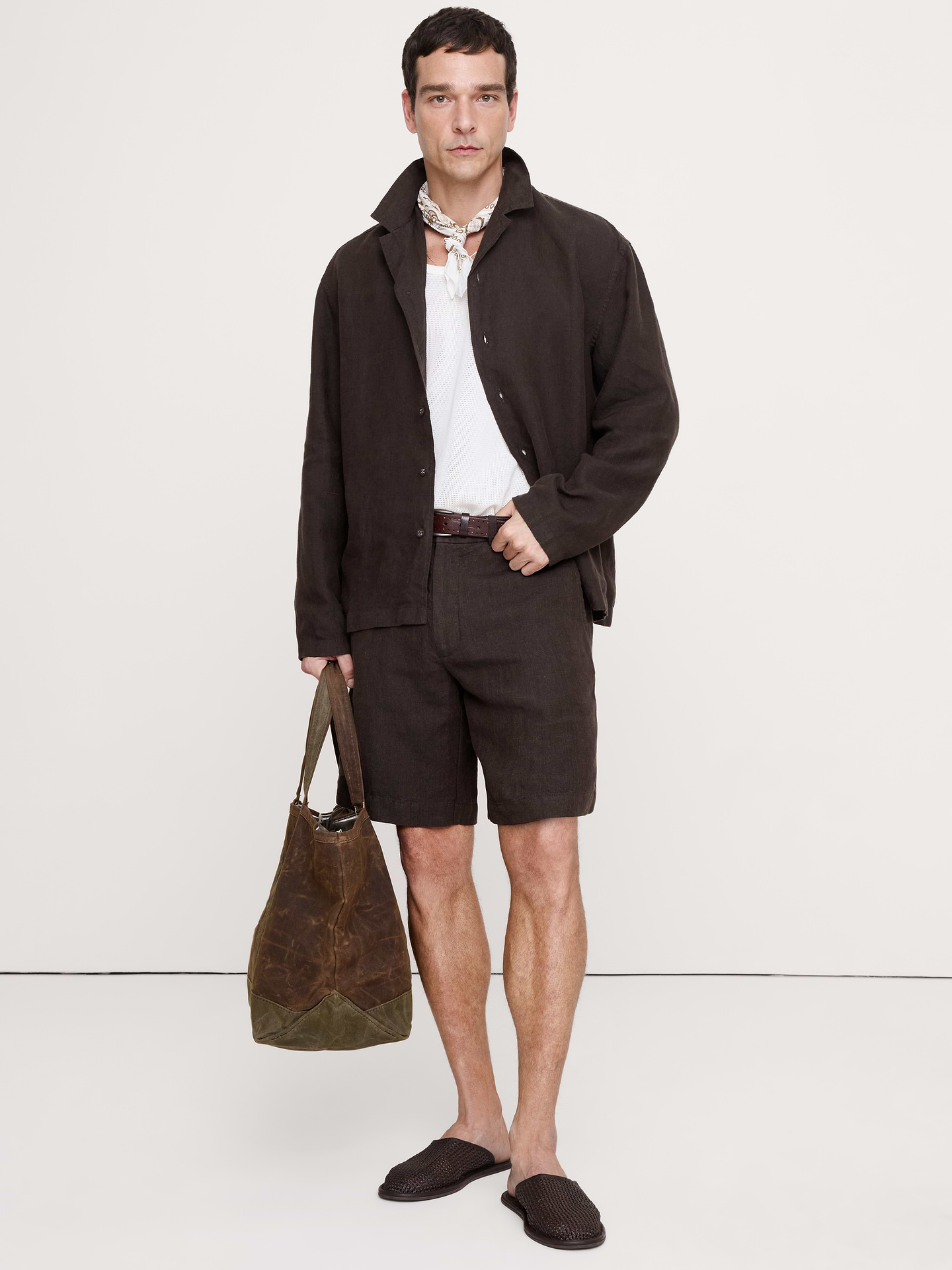 Image number 6 showing, Relaxed-Fit Linen Long-Sleeve Resort Shirt