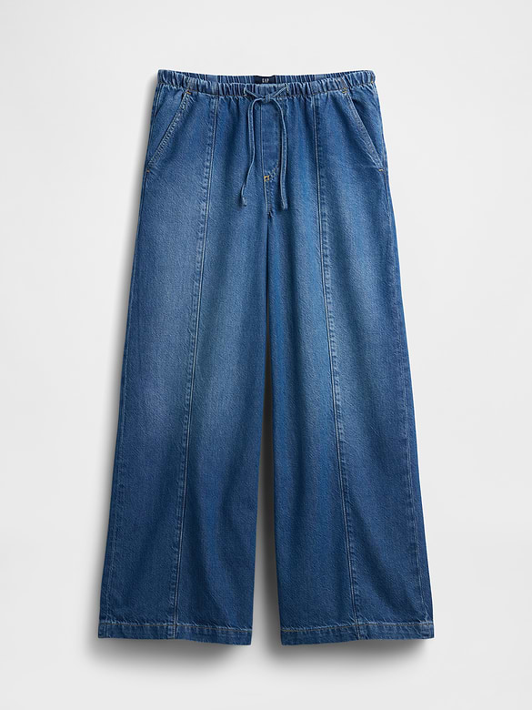 Mid Rise UltraSoft Easy Seamed Baggy Jeans