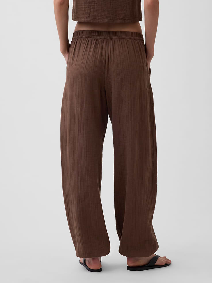 L'image numéro 4 présente Pantalon de jogging en gaze de coton