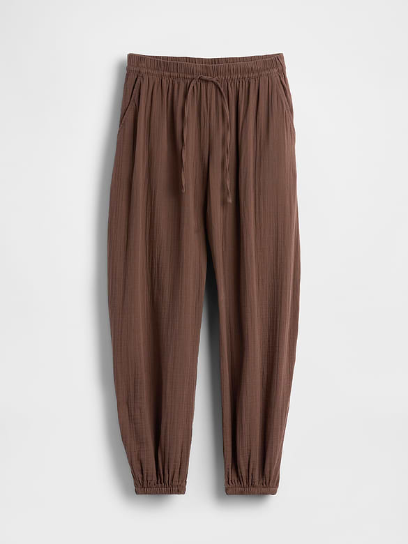 Cotton Gauze Easy Joggers