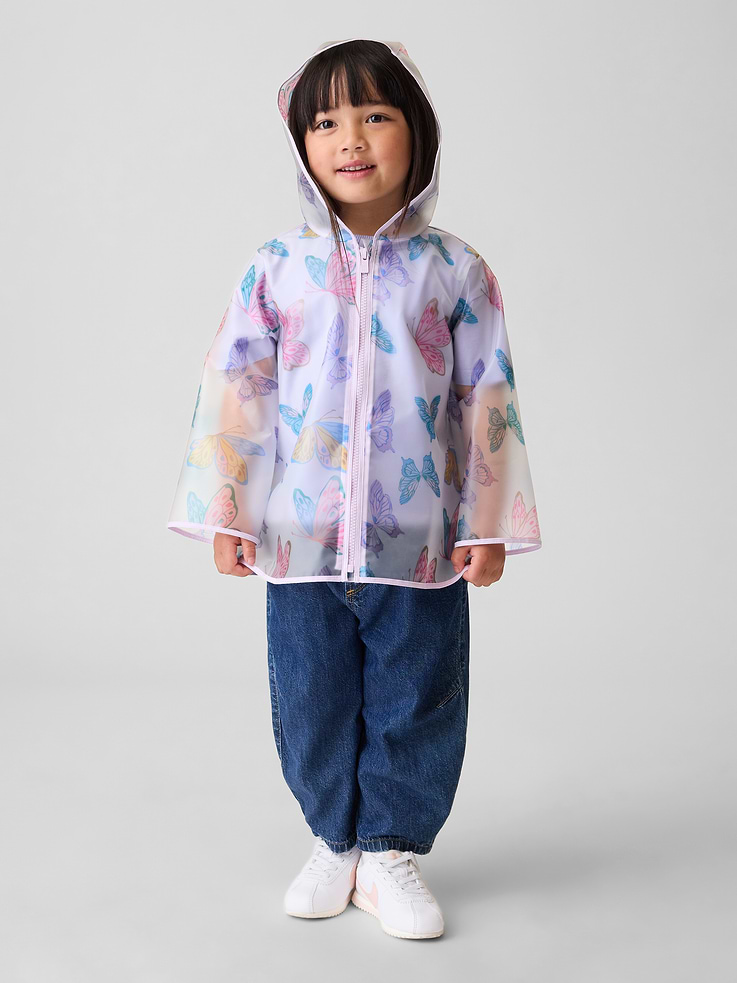 Image number 1 showing, Baby & Toddler Butterfly Rain Jacket