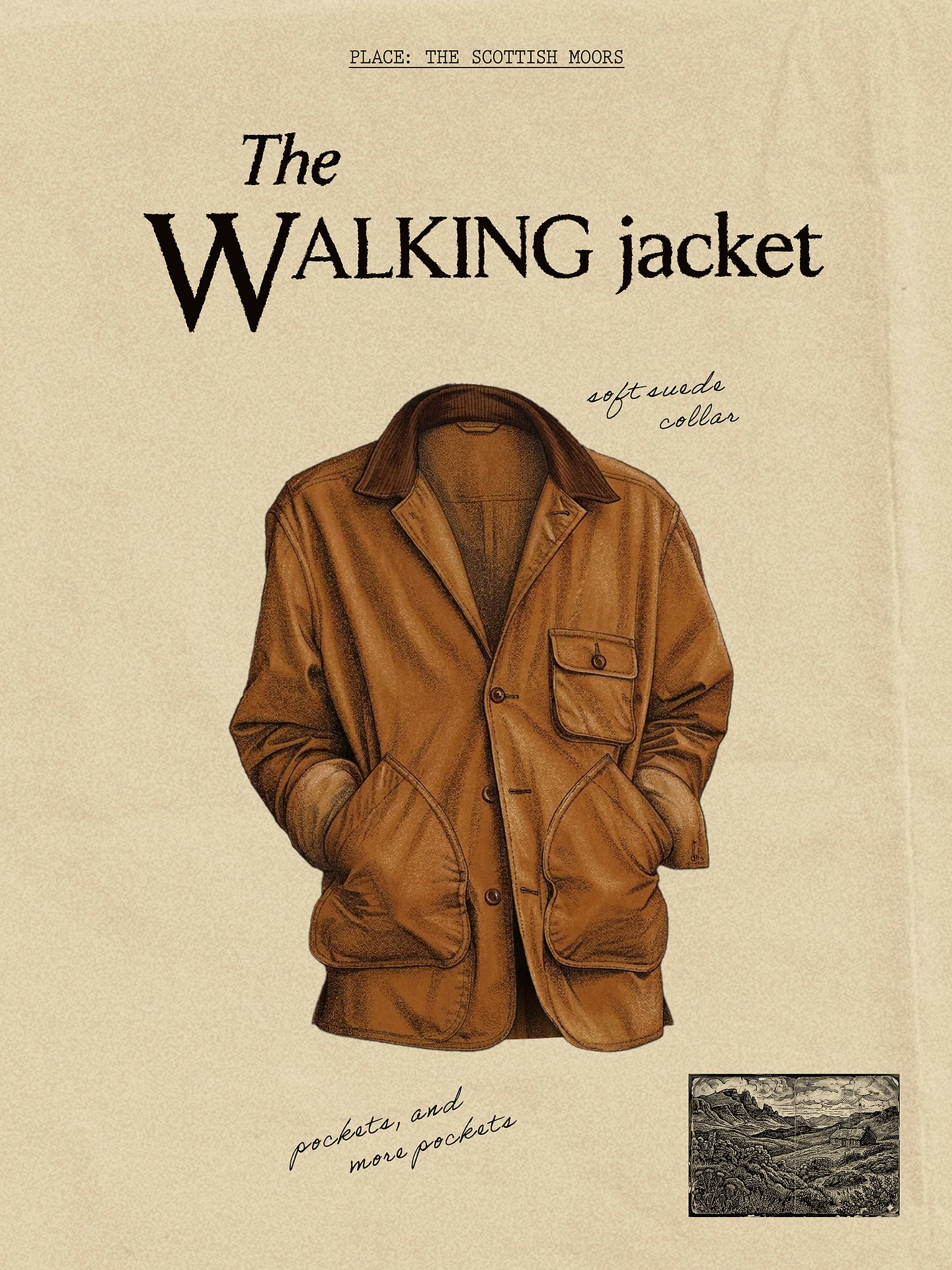 Image number 3 showing, Archive Reissue Walking Jacket with Suede Collar
