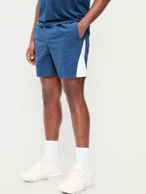 Loose Color-Block Shorts -- 5-inch inseam