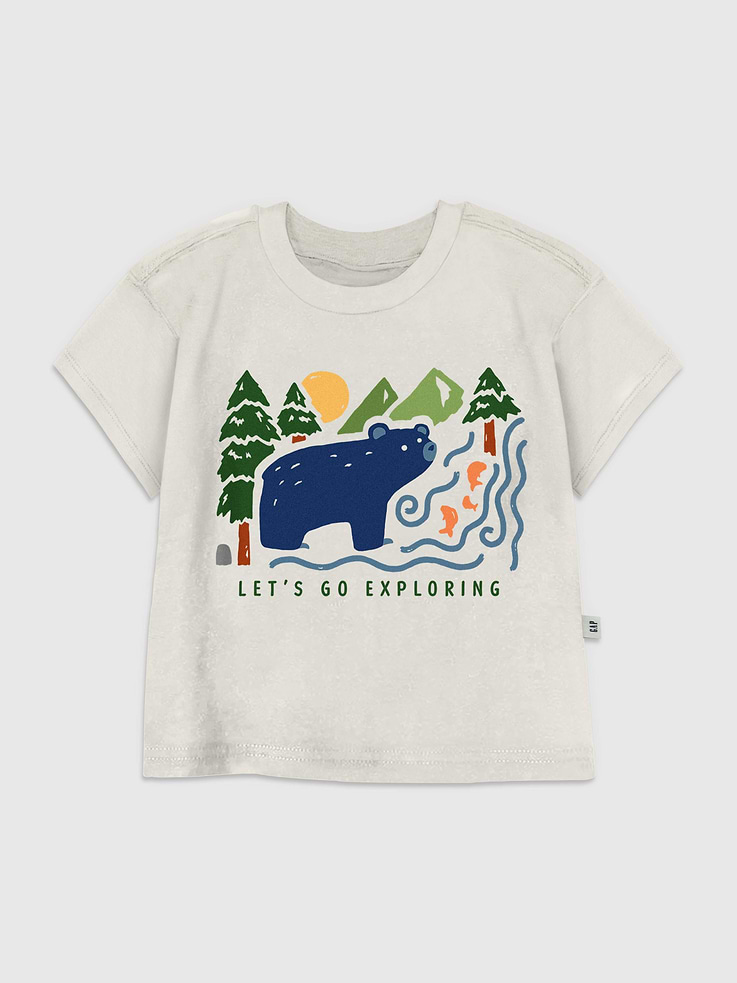 Image number 1 showing, Toddler Bear In Woods Graphic T-Shirt