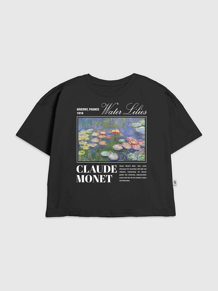 Image 1 of 3, Soft cotton T-shirt., Crewneck., Short sleeves., Monet Water Lillies graphic at front., Fifth Sun is an internationally recognized manufacturer of exclusive licensed graphic apparel and innovative fashions for premium brands like Star Wars, Disney, Marvel, and Nintendo.